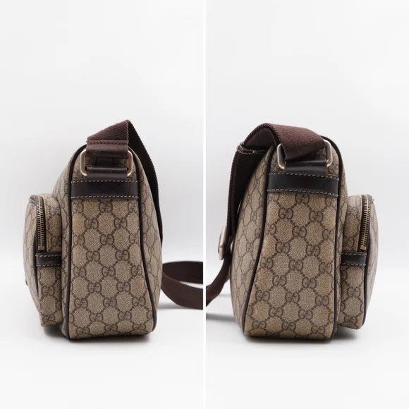 CF10 💟 Gucci GG Supreme Double Pocket Crossbody bag - Picture 6 of 13